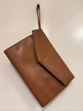 Steven Alan Leather Wristlet in Brown